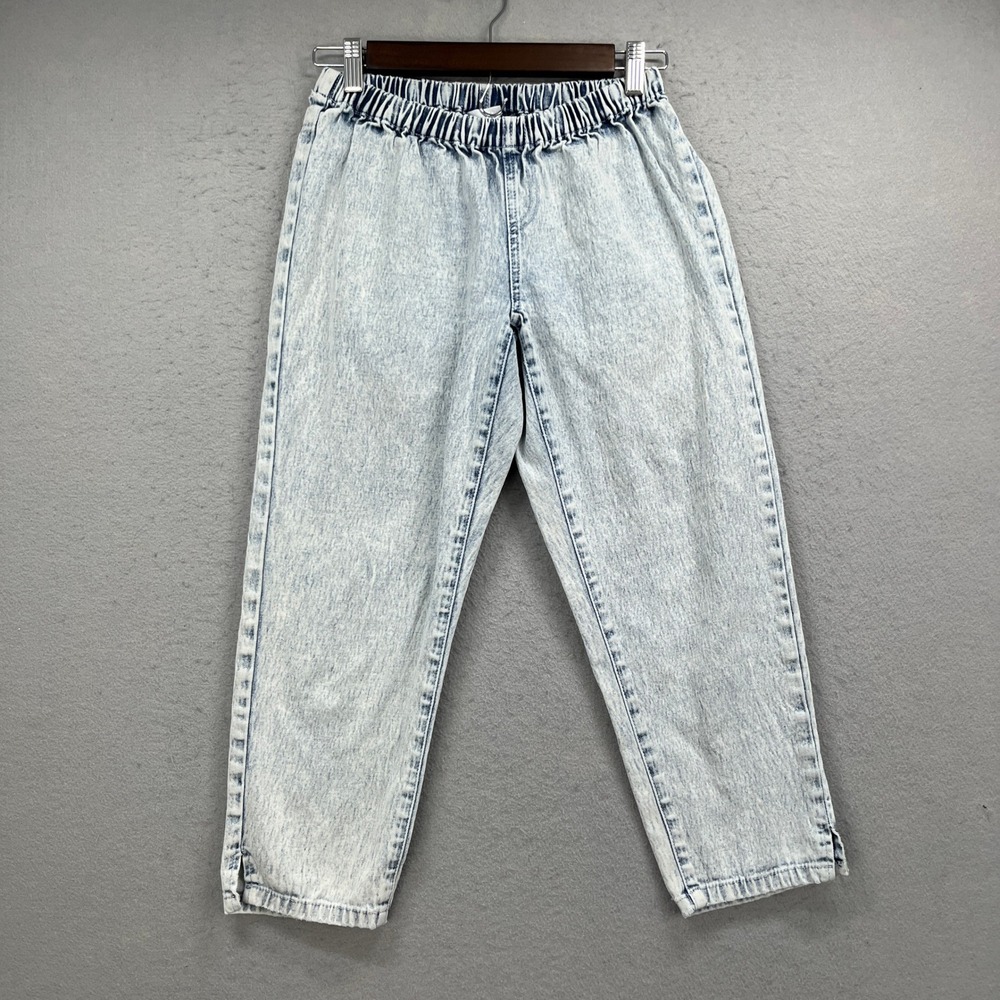 DG2 by Diane Gilman Jeans Womens PS Light Blue Acid Wash Pull On Retro Vintage